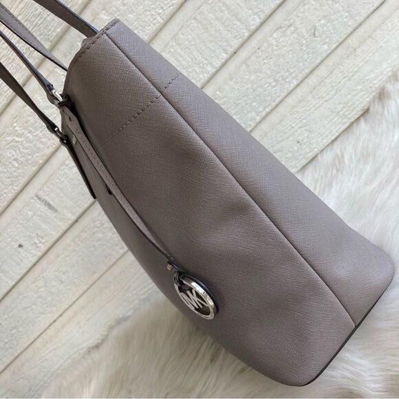 MICHAEL KORS Grey Jet Set Laptop Tote Shoulder Bag Voyager - Picture 9 of 9